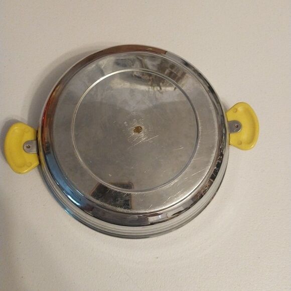 Vintage 1940's Bartsch Children's Warming Dish w/ Handles 3 Compartment - Picture 12 of 12